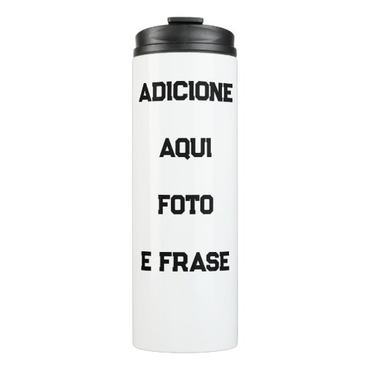 Garrafa Térmica Personalizada: Foto, Frase e Nome Thermosbecher (Vorderseite)