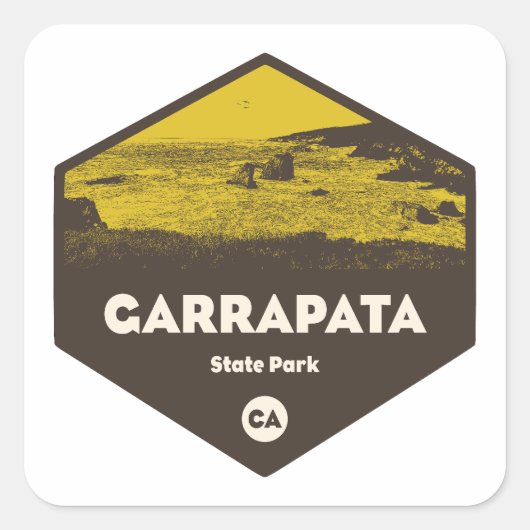 Garrapata State Park Kalifornien Quadratischer Aufkleber (Vorderseite)
