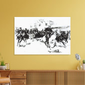 Garret bringt Billy das Kind 1880 ein Leinwanddruck (Insitu (Wohnzimmer))