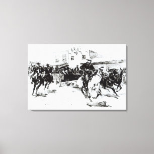 Garret bringt Billy das Kind 1880 ein Leinwanddruck