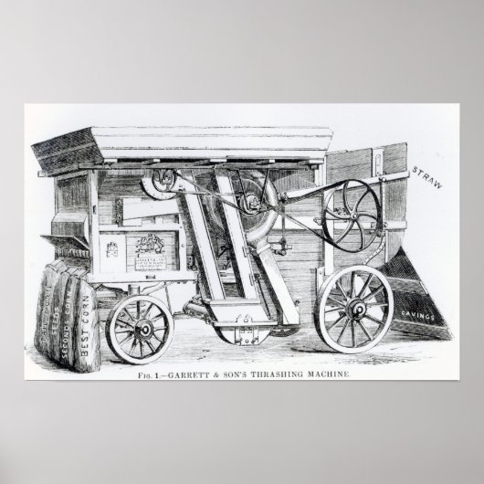 Garrett and Sons Patent Combined Threshing Poster (Vorne)