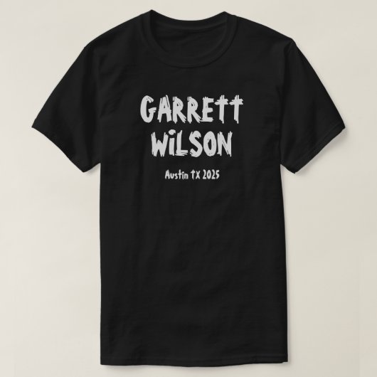 Garrett Wilson Schwarz T-Shirt (Design vorne)