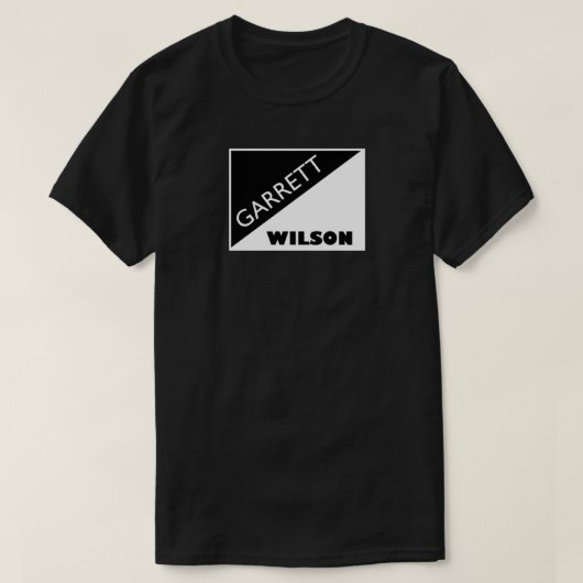 Garrett Wilson Schwarz und Weiß T-Shirt (Design vorne)