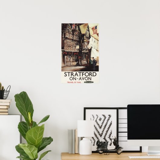 Garrick Inn und Harvard House Rail Poster (Heimbüro)