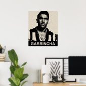 Garrincha Vintag Portrait Poster (Heimbüro)