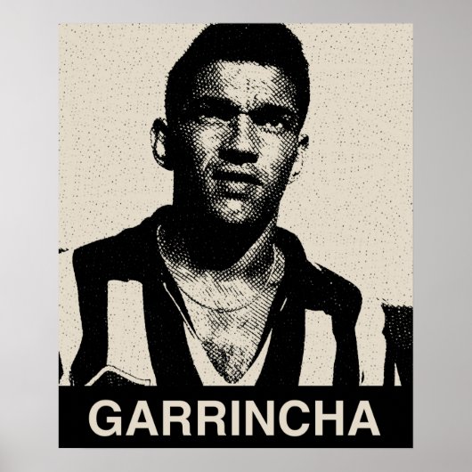Garrincha Vintag Portrait Poster (Vorne)