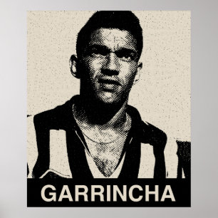 Garrincha Vintage-Porträt Poster