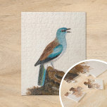 Garrulous Roller | William Lewin Puzzle<br><div class="desc">Garrulous Roller (vor 1790) | William Lewins Garrulous Roller ist ein lebendiges und detailgetreues Gemälde, das eine auffallende braune und türkisfarbene Rolle auf einem Holzstück mit minimalistisch neutralem Hintergrund zeigt. Der Künstler fängt meisterlich den lebendigen Absturz und die Position des Vogels ein und betont seine natürliche Schönheit. Die schlichte Kulisse...</div>