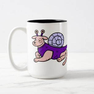 Garry der Hund Lustiger Cartoon-Hund Zweifarbig 15 Zweifarbige Tasse