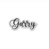 Garry Name - Handgeschriebene Kalligrafie Aufkleber (Vorderseite)