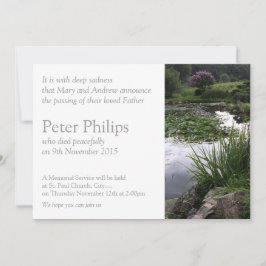 Garten 2 Friedlicher Teich Beerdigung Ankündigung