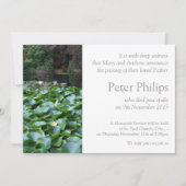 Garten 5 Lotus Beerdigung Ankündigung (Vorderseite)