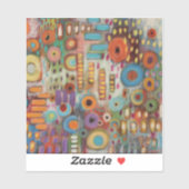 Garten Abstrakt Aufkleber (Blatt)