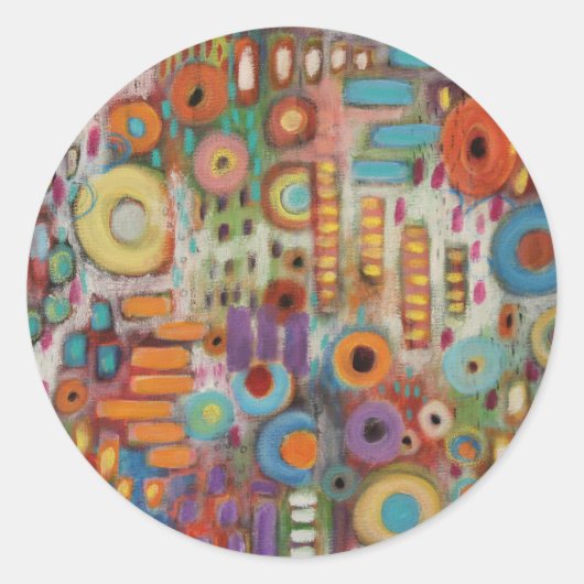 Garten Abstrakt Runder Aufkleber (Vorderseite)