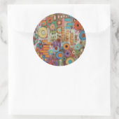 Garten Abstrakt Runder Aufkleber (Tasche)