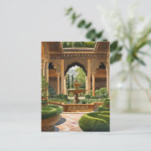 Garten Alhambra Spanien Postkarte (Stehend Vorderseite)