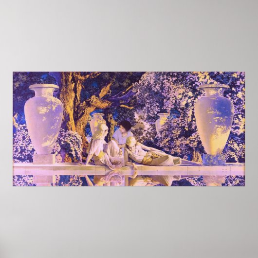 Garten Allahs, von Maxfield Parrish Poster (Vorne)
