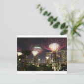 Garten am Golf von Singapur Supertree Grove Postkarte (Stehend Vorderseite)