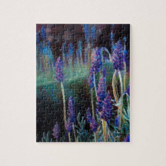 Garten am Teich bei Twilight Puzzle (Vertikal)