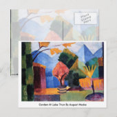 Garten am Thunersee per August Macke Postkarte (Vorne/Hinten)