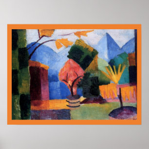 Garten am Thunersee von August Macke, Vintage Art Poster