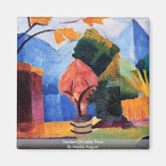 Garten am Thunersee Von Macke August Magnet (Vorne)