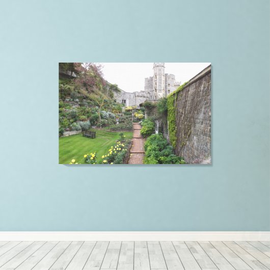Garten am Windsor Castle Leinwanddruck (Insitu (Holzboden))