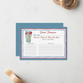 Garten-Americana personalisierte Familienrezeptkar Mitteilungskarte
