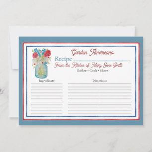 Garten-Americana-Rezeptkarte (Herunterladbar) Einladung