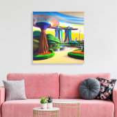 Gärten an der Bucht - Canvas Print Leinwanddruck (Insitu (Wohnzimmer))
