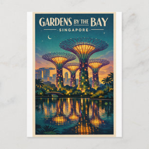 Gärten an der Bucht in Singapur Postkarte