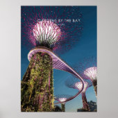 Gärten an der Bucht, Singapore Travel Artwork Poster (Vorne)