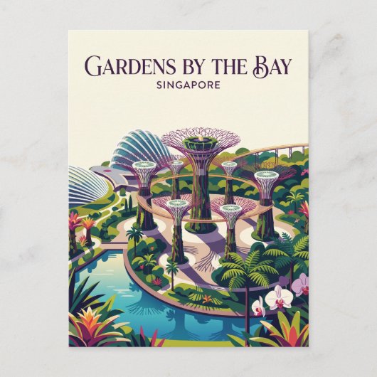 Gärten an der Bucht Singapur Postkarte (Vorderseite)