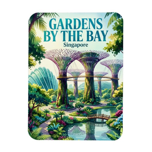 Gärten an der Bucht Singapur Singapur Magnet (Vertikal)