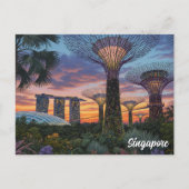 Garten an der Bucht von Singapur Postkarte (Vorderseite)