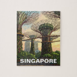 Garten an der Bucht von Singapur Puzzle