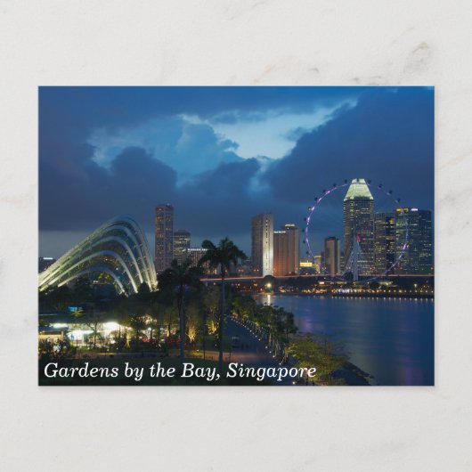 Gärten an der Bucht von Singapur und am Flyer von Postkarte (Vorderseite)