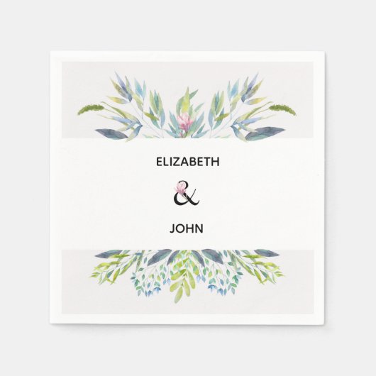 Garten an der Riviera Serviette (Vorderseite)