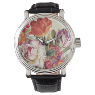 Garten-Ansicht warf Blumen Armbanduhr