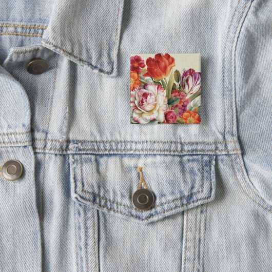 Garten-Ansicht warf Blumen Button (Beispiel)