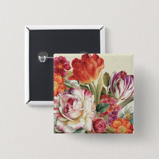 Garten-Ansicht warf Blumen Button (Vorne & Hinten)