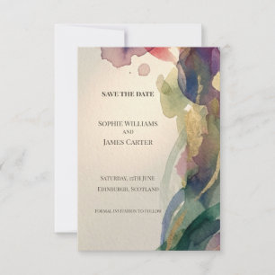 Garten-Aquarell-Botanik-Hochzeitsankündigungskarte Save The Date