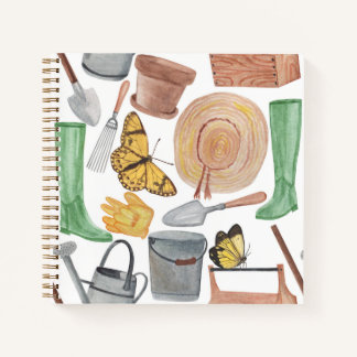 Garten-Aquarell-Set Musterwerkzeuge  Notizblock