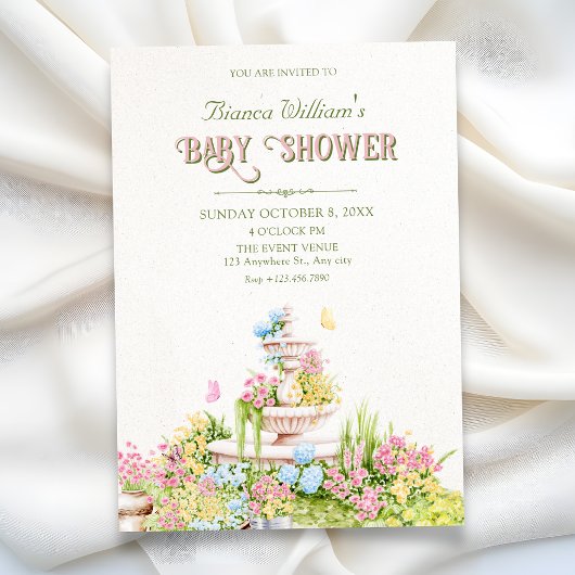 Garten-Baby-Party Einladung