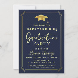 Garten-Backyard-BBQ-Abschlussfeier-Einladung Einladung