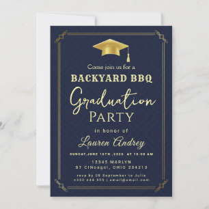 Garten-Backyard-BBQ-Abschlussfeier-Einladung Einladung