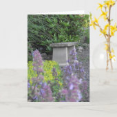 Garten-Bank-freier Raum Notecard Karte (Gelbe Blume)