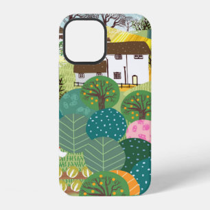 Garten, Bauernhof, Natur und Landschaft. Vintage-I iPhone 12 Hülle