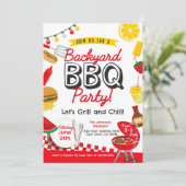 Garten BBQ Einladung (Stehend Vorderseite)