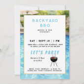 Garten BBQ- und Poolparty  Einladung (Vorderseite)